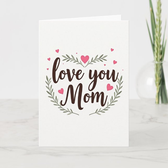 Handritat manus Mamma-kort Kort (Framsida)