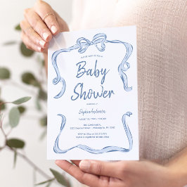 Handritat pojkbarn med pilbåge Baby Shower Inbjudn Inbjudningar
