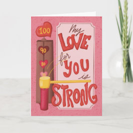 Handritat Retro Vintage Alla Hjärtans Dag-kort Kort