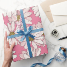 Handritat Rosa Tusenskönas Vitt Blommönster