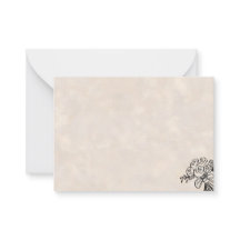 Handritat rosbouquet tomt vykort