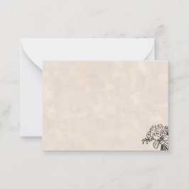 Handritat rosbouquet tomt vykort
