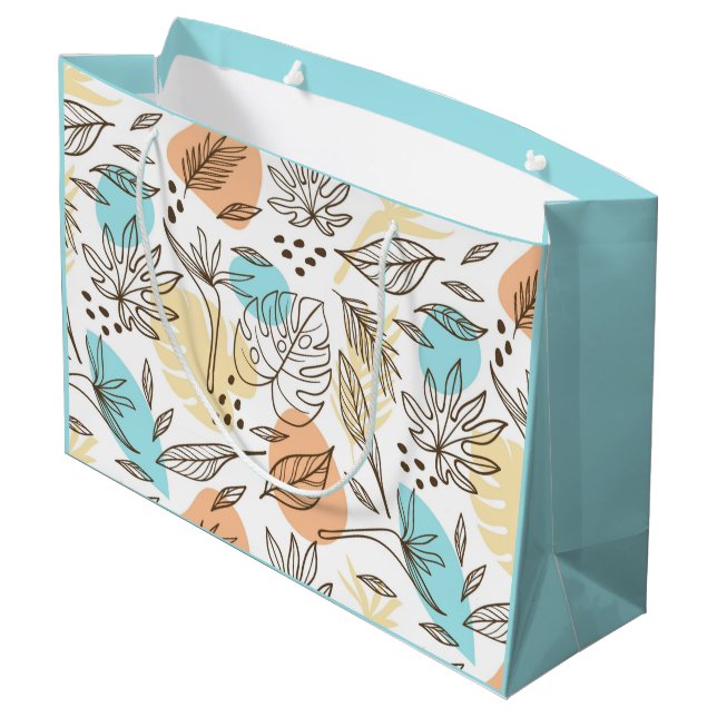 Handritat sommar tropiskt mönster (Baksidan Vinklad)