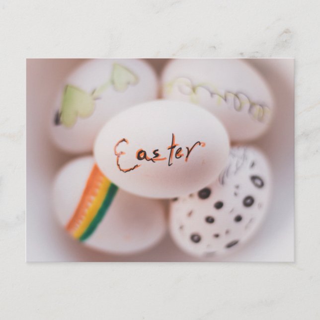 Handritat vykort för ägg Påsk (Framsida)