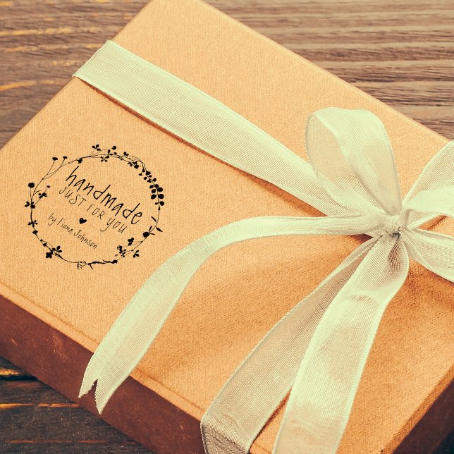 Handriten vildblomskrans handgjord stämpel (Skapare uppladdad)