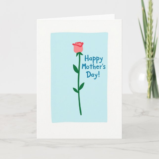 Handritet Blomsterkort Kort (Framsida)