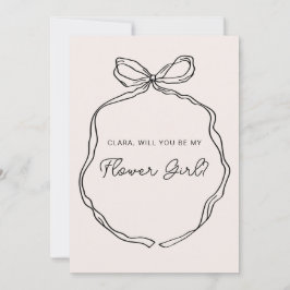 Handritet fantasifullt band blommig flicka kort