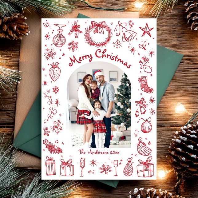 Handritet Glad Jul Semesterkort Julkort (Skapare uppladdad)
