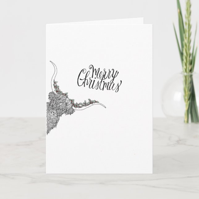 Handritet julkort kort (Framsida)