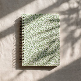 Handritna tokiga ljusgröna prästkragar – Mini Flor Anteckningsbok