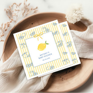 Handritta Citron Baby Shower Servetter