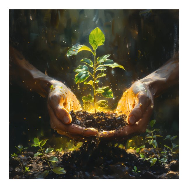 Hands Holding Hope Fototryck (Framsidan)