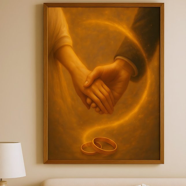 Hands of Forever – Celestial Wedding Art Poster (Skapare uppladdad)