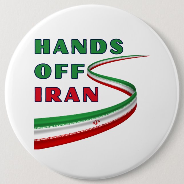 Hands Off Iran Knapp (Framsida)