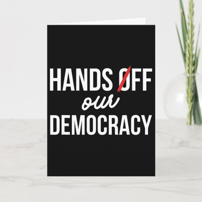 Hands Off Our Democracy-protest 5 april Anti Trump Kort (Framsida)