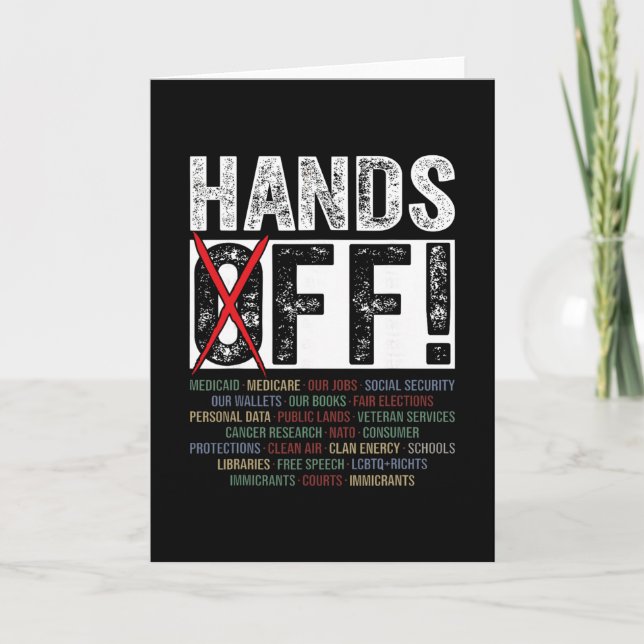 Hands Off Our Rights Protect Democracy  Kort (Framsida)