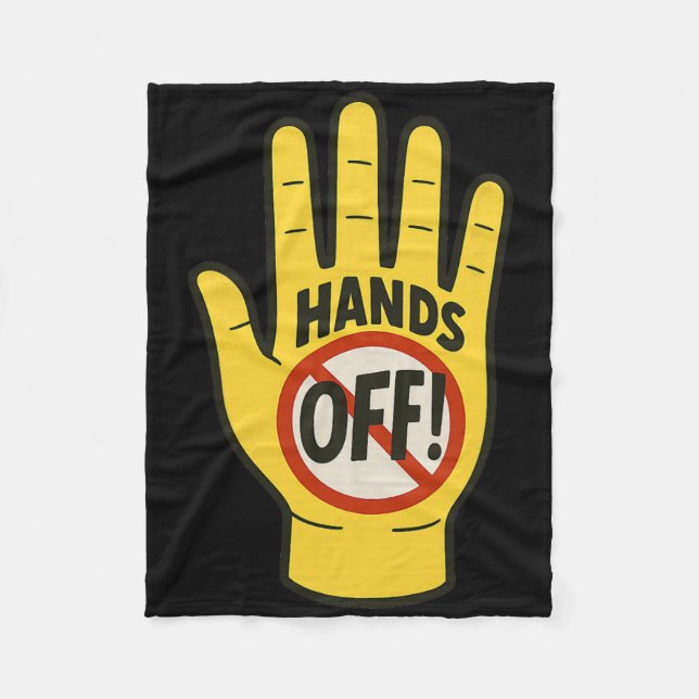 Hands Off-protest 5 april Motstånd Anti Trump Fleecefilt (Framsidan)