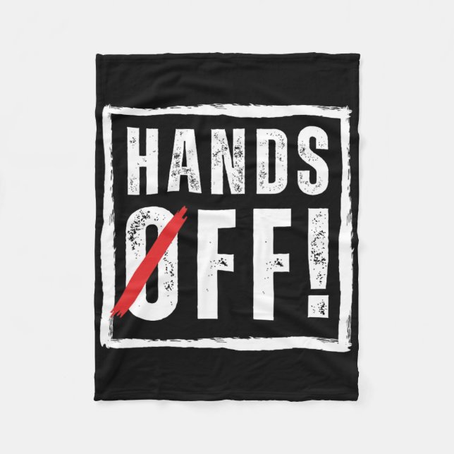 Hands Off-protest 5 april Motstånd Anti Trump Fleecefilt (Framsidan)