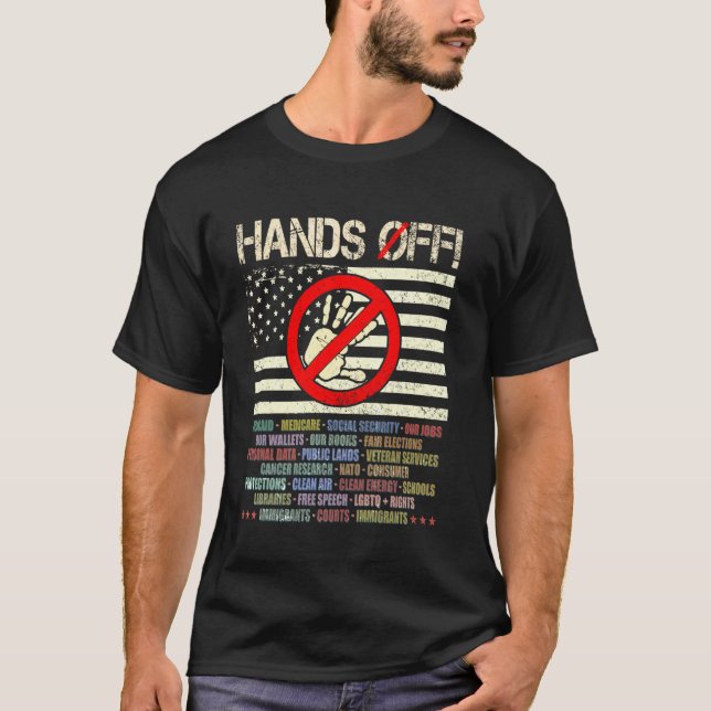 Hands Off Protest T-shirt Kläder Hands Off Protest (Framsida)