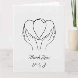 Hands Wedding Thank You Card Tack Kort