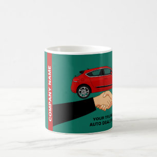 Handskakdesign, annonsering om automatisk varning kaffemugg