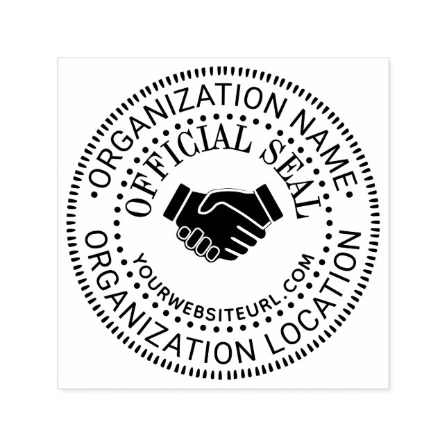 Handskakning Generisk Anpassad Officiell Stämpel N (Design)