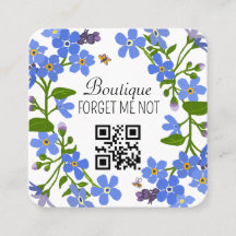 Handskapad Affärskort anpassningsbar CR-kodBlommig