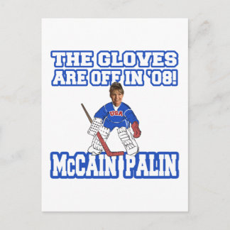 Handskar är av McCain Palin Vykort