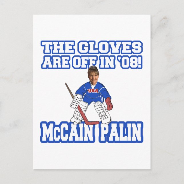Handskar är av McCain Palin Vykort (Framsida)