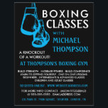 Handskar för svart och blå boxing, Advert för boxi Reklamblad<br><div class="desc">Svart och blå Boxinghandskar,  Boxing Class Advert Flyers by the Affärskort Store.</div>