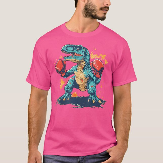 Handskar med dosinosaur för coola t shirt (Framsida)