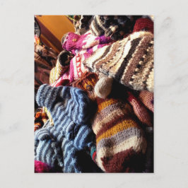 Handskar och mössor vykort