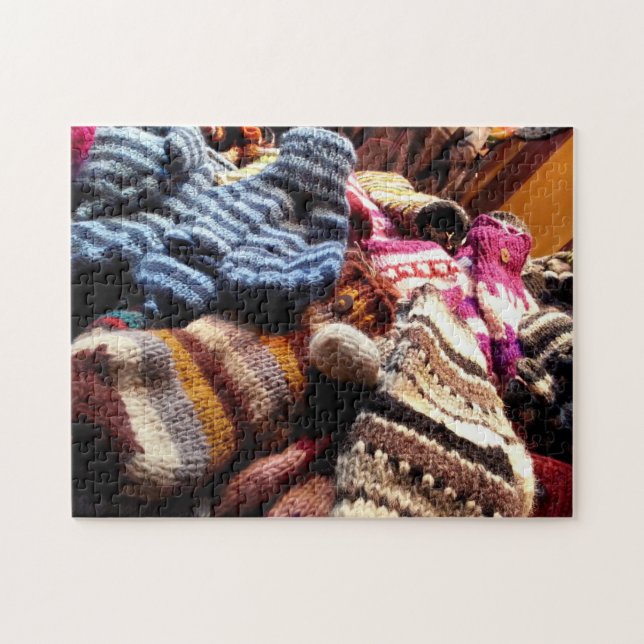 Handskar och munnar pussel (Horisontell)