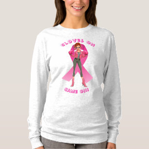 Handskar på, spela på! Medvetenhet om bröstcancer T Shirt