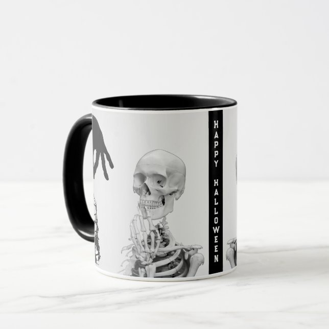 Handskelett Halloween-mugg Mugg (Framsida vänster)