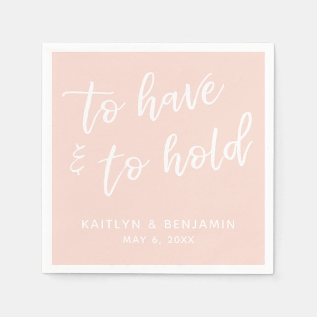 Handskrift att ha och behålla  Rosa Pappersservett (Framsidan)