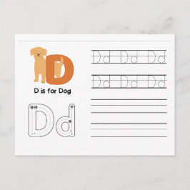 Handskrift av FlashCards för Kindergarten | D,E | Vykort