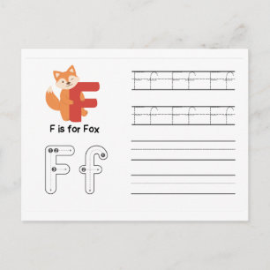 Handskrift av FlashCards för Kindergarten F,G Vykort