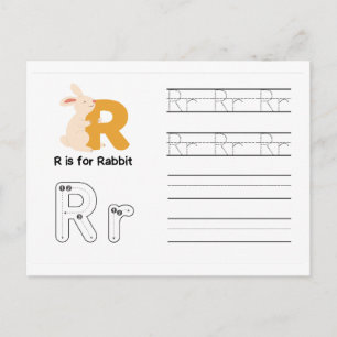 Handskrift av FlashCards för Kindergarten R,S Vykort