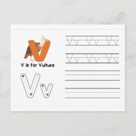 Handskrift av FlashCards för Kindergarten | V,V | Vykort