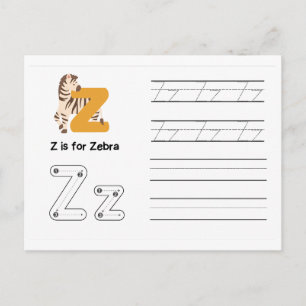 Handskrift av FlashCards för Kindergarten Z Vykort