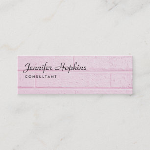 Handskrift av ren Rosa Modern Slim Feminine Mini Visitkort