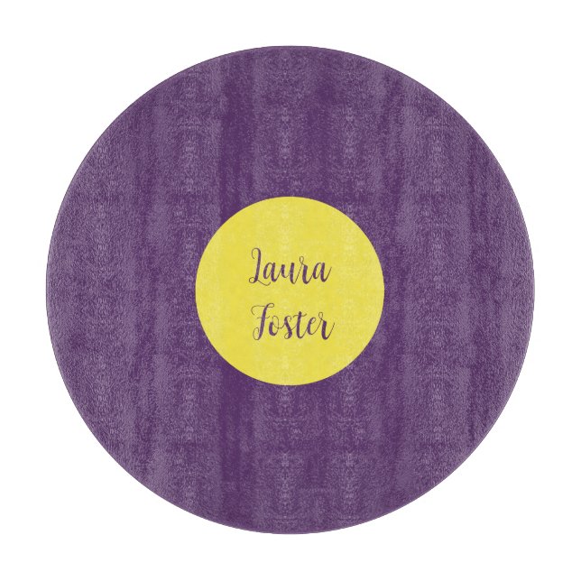 Handskrift Elegant Namn Indigo & Gult Färg (Framsidan)