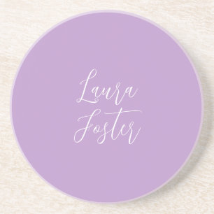 Handskrift Elegant Namn Lilac Färg Underlägg