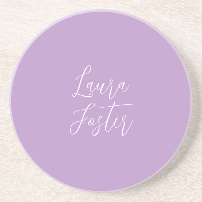 Handskrift Elegant Namn Lilac Färg Underlägg (Framsidan)