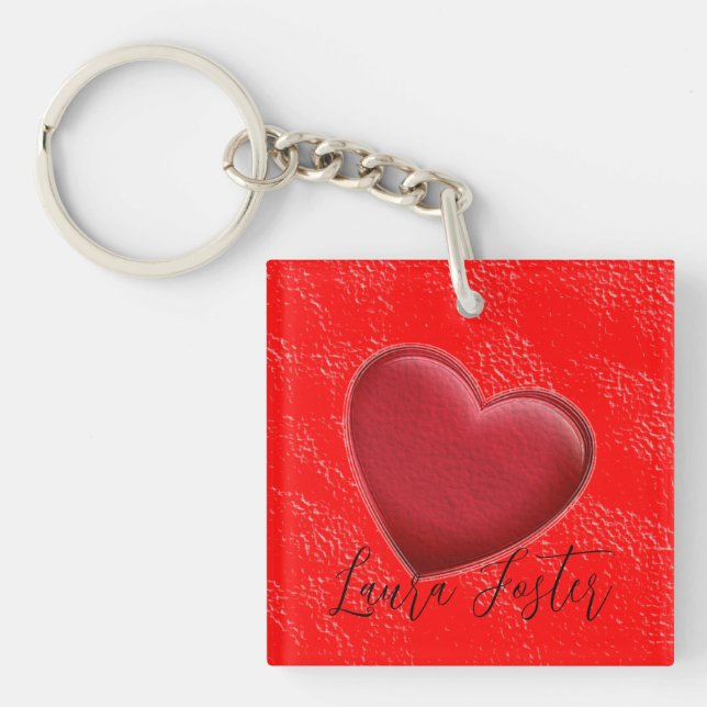 Handskrift Elegant Namn Red Heart Kärlek Romantik (Framsidan)