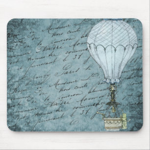 Handskrift för Dusk Blue Luftballong Steampunk Musmatta