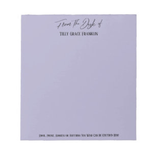 Handskrift för elegant från Dusty Lilas skrivbord Anteckningsblock