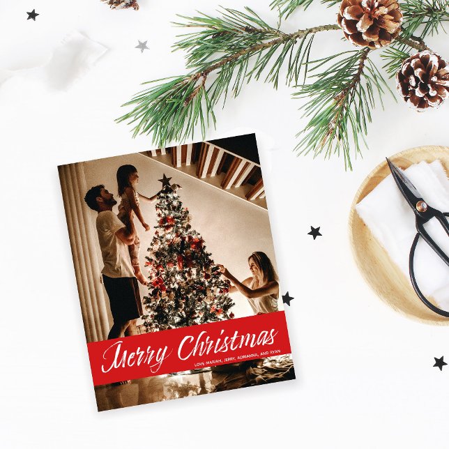 Handskrift för God jul och rödfälla Flygblad (Skapare uppladdad)