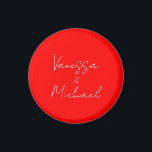 Handskrift för professionell namn personligt bröll magnet<br><div class="desc">Vanliga,  minimalistiska,  moderna utformningar. De är enkla,  moderna och attraktiva.</div>